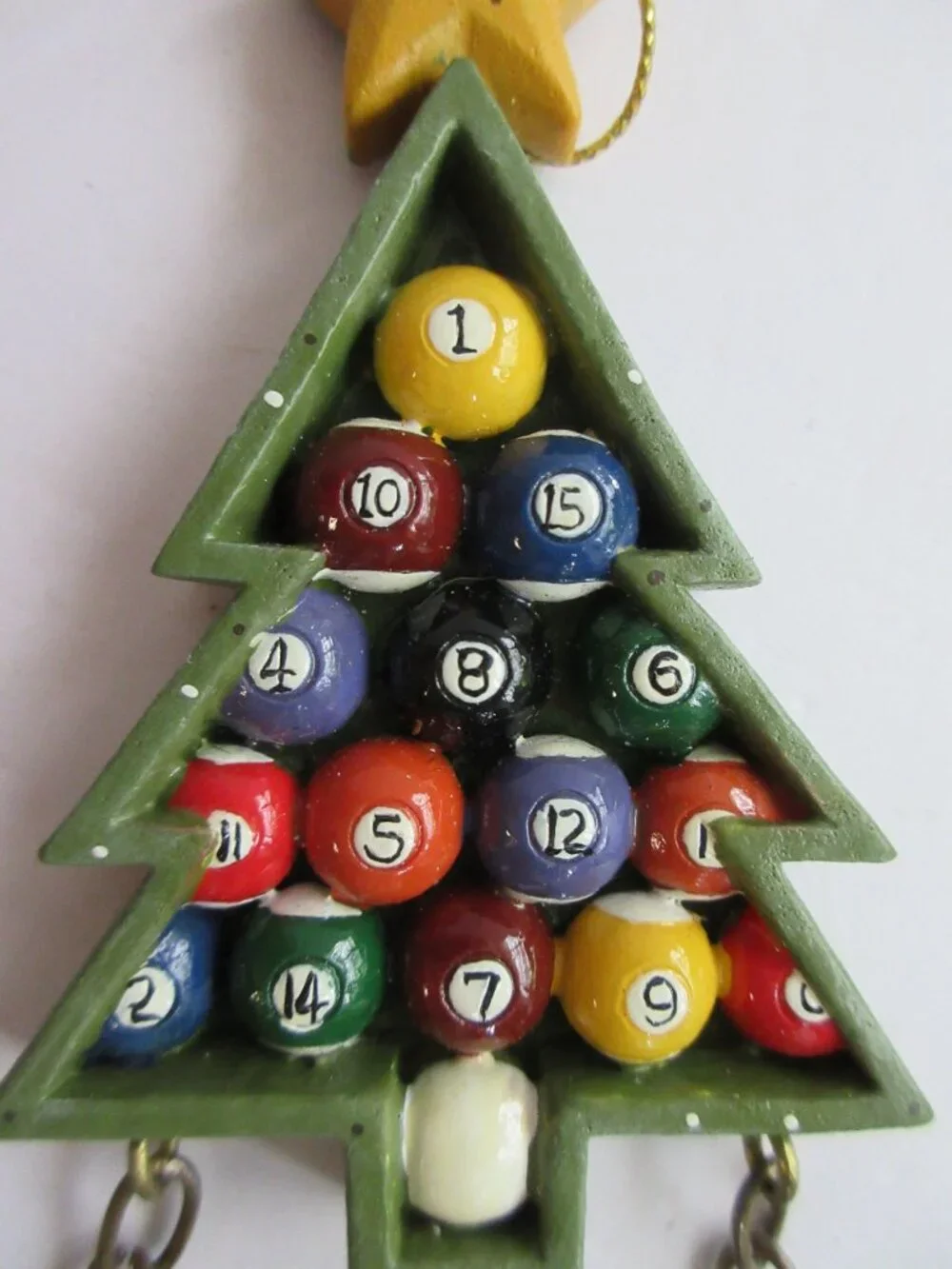 Kurt Adler Billiard Pool Ornament Decoration Pool Balls 4-1/2